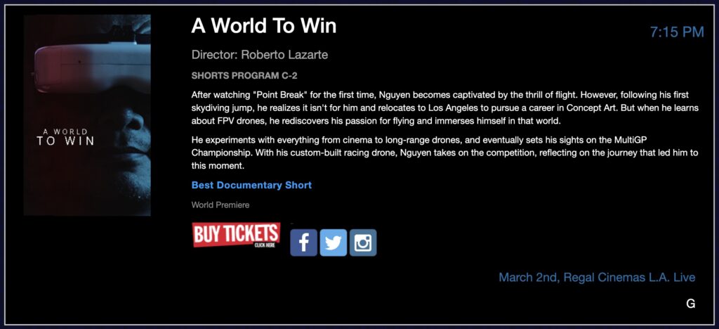 A World to Win - Directed by Roberto Lazarte at the Hollywood Reel Independent Festival